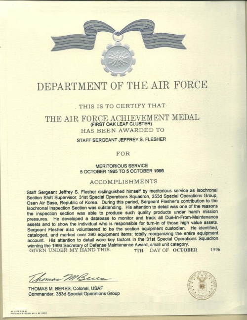 Air Force Commendation Medal Template Free Printable Template