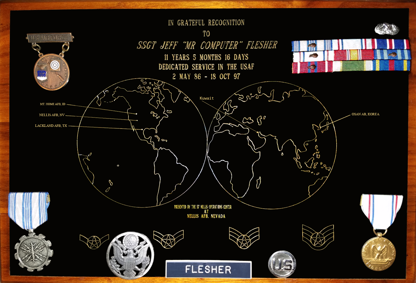 Jeffrey Scott Flesher Military Plaque
